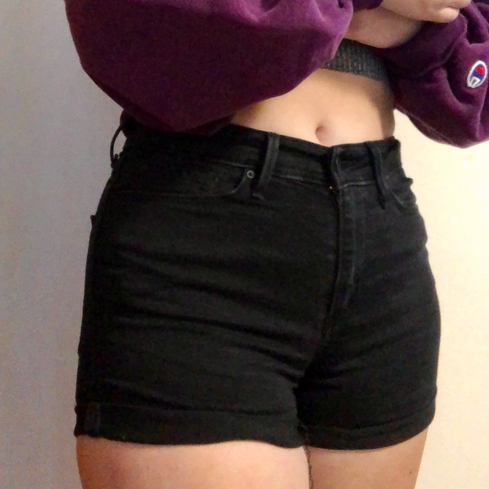 target black denim shorts!